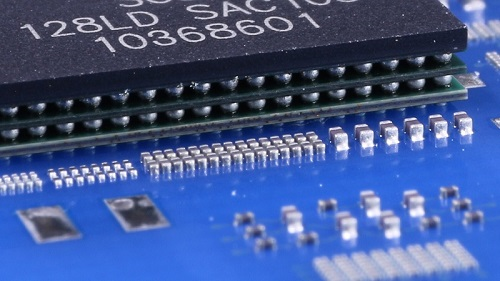 Close up of computer chip